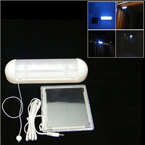 BuySKU65533 Super Bright 3 * 600mAh 5-LED White Light Solar Powered Wall Lamp Porch Light (White)