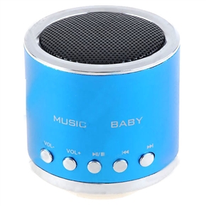 BuySKU66977 Super Mini Multi-functional Audio Speaker with TF/USB Slots & Line-in Port (Blue)