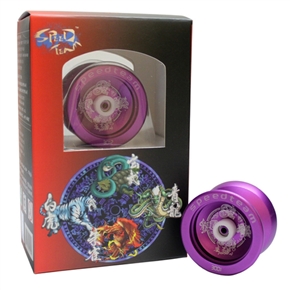 BuySKU60275 Super YOYO Ball Genuine Korea Speedteam Metal Yo-yo with Four Saint Beasts Pattern (Purple)