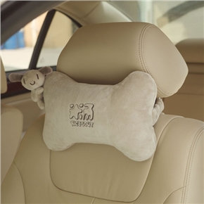 BuySKU59583 T-103D Ultra Soft Steam Velour Car Bone Pillow Neck Pillow Travel Pillow