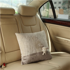 BuySKU59578 T-111D-3 Ultra Soft Steam Velour Comfortable Car Hold Pillow Throw Pillow - Tree Design