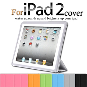 BuySKU60532 Thin and Durable Leather Case Smart Cover Shell for iPad 2 (Grey)