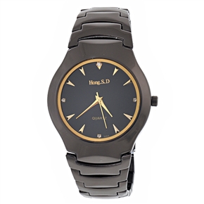 BuySKU57708 Tonneau Case Quartz Wrist Watch with Round Dial - Men's Watch