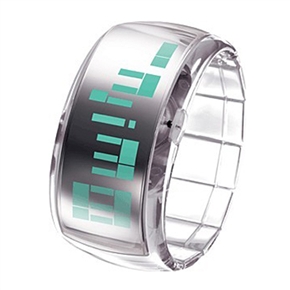 BuySKU58337 Transparent Digital Watch Bracelet Watch with Blue LED Displaying