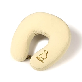 BuySKU59556 U Shape Memory Foam Neck Pillow Soft Car Neck Cushion with Bear Pattern (Khaki)