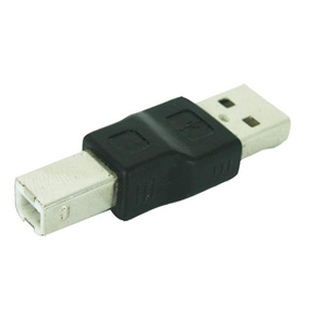 BuySKU67860 USB 2.0 A Male to B Male Converter Adapter Charger (Black)