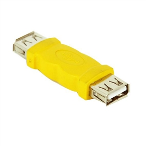 BuySKU67863 USB A Female to A Female Adapter Converter (Orange)