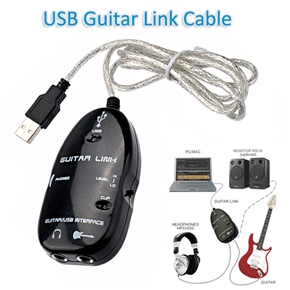 BuySKU64881 USB Guitar Link Cable to PC/MAC Audio Recording Adapter (Black)