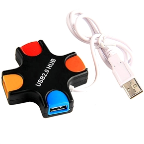 BuySKU54940 USB High Speed 4-Port Hub Adapter with Crossing Shape