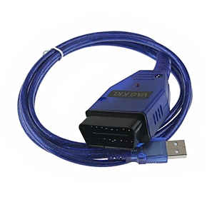 BuySKU67508 USB KKL VAG-COM OBD2 409.1 Car Diagnostic Cable for Audi Skoda SEAT Volkswagen (Blue)
