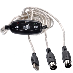 BuySKU64880 USB MIDI Cable Converter PC to Music Keyboard Adapter (Black)