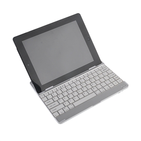 BuySKU63974 USB Rechargeable Bluetooth V2.0 82-key Keyboard with Aluminum Alloy Case for iPad 2 /The new iPad (Silver)