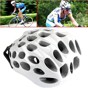 BuySKU58772 Ultra Lightweight Honeycomb Design Cycling Helmet Headgear with Easy Lock & Buckle (White)