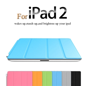 BuySKU63957 Ultra-thin High Imitated Leather Pouch Protective Case Skin Cover for iPad 2 (Blue)