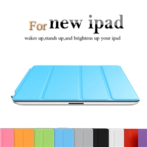 Ultra-thin Magnetic Smart PU Protective Case Cover with Sleep/Wake-up Function & Stand for iPad 2 /The new iPad (Blue)  
