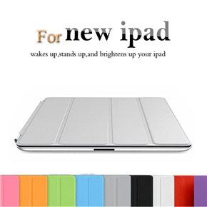 Ultra-thin Magnetic Smart PU Protective Case Cover with Sleep/Wake-up Function & Stand for iPad 2 /The new iPad (Grey) 