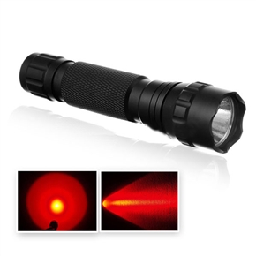 BuySKU63380 UltraFire WF-501B Cree 1-Mode 1-LED 210-Lumen Red Light LED Signal Flashlight Torch with 18650 Battery&Charger (Black)