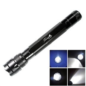 BuySKU63654 UltraFire WF-502D Cree Q5 210-Lumen White Light LED Flashlight Powered by 2*18650 Battery (Black)