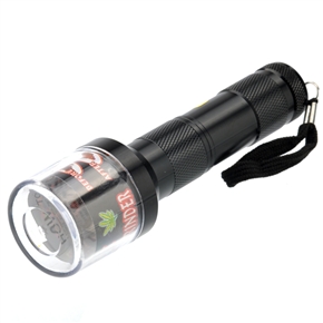 BuySKU67849 Unique Flashlight Shaped 3 * AAA Batteries Powered Electric Metal Herb Cigarette Tobacco Grinder (Black)