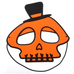 BuySKU67995 Unique Skull Head Style Cloth Cosplay Costume Masquerade Mask for Halloween /Parties (Orange)