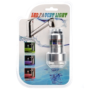 BuySKU64960 Unique Temperature Sensitive 3-Color Changing LED Water Faucet