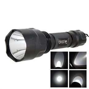 BuySKU63829 UniqueFire T6 Cree XM-L T6 5-Mode 1000-Lumen White Light LED Flashlight with 18650 Battery&Charger (Black)