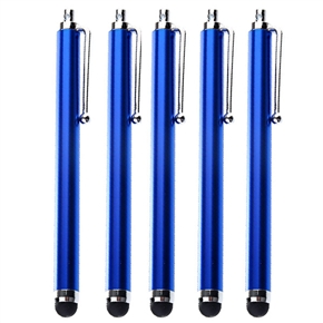 BuySKU64652 Universal Capacitive Touch Screen Stylus Pen for iPhone /iPad /iPod Touch - 5 pcs/set (Blue)