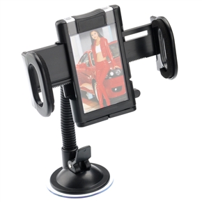 BuySKU67258 Universal Retractable Cradle & 360 Rotatable Car Mount Holder Stand for iPhone /Cellphones /MP3 /GPS /PDA (Black)