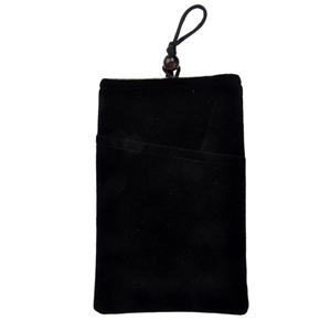 BuySKU64842 Universal Type Soft Velvet Double-pocket Sleeve Bag Pouch for 5-inch Cellphone Tablet PC MP3 MP4 GPS (Black)
