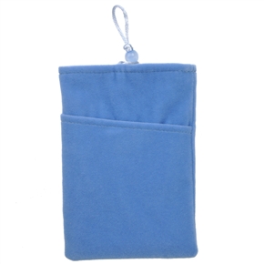 BuySKU64844 Universal Type Soft Velvet Double-pocket Sleeve Bag Pouch for 5-inch Cellphone Tablet PC MP3 MP4 GPS (Blue)