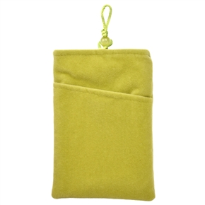 BuySKU64841 Universal Type Soft Velvet Double-pocket Sleeve Bag Pouch for 5-inch Cellphone Tablet PC MP3 MP4 GPS (Green)