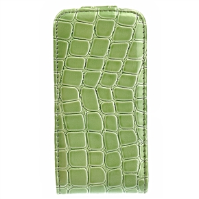 BuySKU65516 Up-down Open Style Crocodile Skin PU Protective Case Cover with Inner Hard Back Case for iPhone 4 /iPhone 4S (Green)
