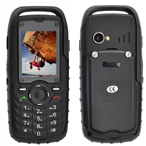 BuySKU64497 V2 Dual SIM Tri-band 2.0-inch TFT Rugged Waterproof Shockproof Dustproof Cellphone with 1.3MP Camera & LED Torch (Black)