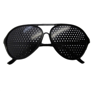 BuySKU67464 Vogue Vision Care Toad Pinhole Glasses Eyesight Correction Eyeglasses Eyewear with Double Bridge (Black)