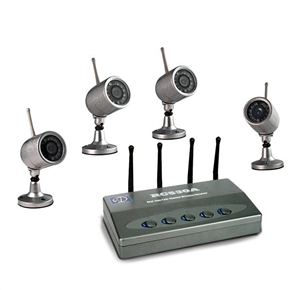 BuySKU59135 W801J4 2.4G Wireless Camera and Receiver Kit 4-Channel Security Camera System with Night Version