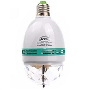 BuySKU66236 W998 E27 3W Colorful Light LED Rotating Lamp Light Bulb for Decoration