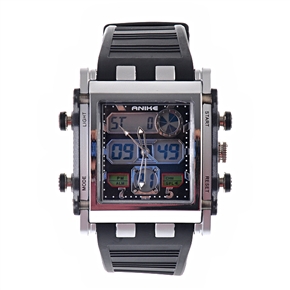 BuySKU57627 Waterproof Multifunctional Stopwatch Alarm Dive Wrist Watch with Rubber Band (Black)
