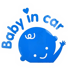 BuySKU59397 Waving Hand Baby in Car Design Car Sticker Car Decal - 12.5cm*11cm (Blue)