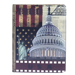BuySKU67672 White House Pattern PU Protective Case Skin with Inner Hard Back Case & Sleep Function for The new iPad