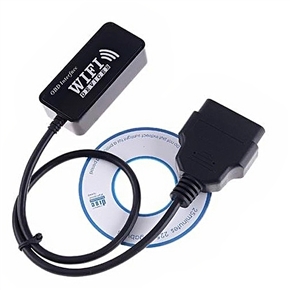 BuySKU67639 WiFi OBD-II Interface Scanner Car Checker Auto Diagnostic Tool for iPhone /iPad /iPod (Black)
