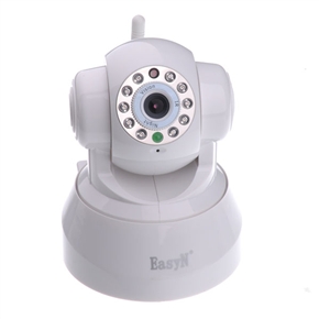 BuySKU59179 Wireless WLAN Security WIFI IR IP 300K Pixels Camera with Night Vision (White)