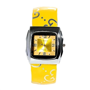 BuySKU57847 WoMaGe Quartz Bracelet Watch with Leather Band (Yellow)
