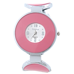 BuySKU58142 XinHua QUARTZ-399 Trendy Colored Circle Woman Watch Bracelet Quartz Watch Wrist Watch (Pink)