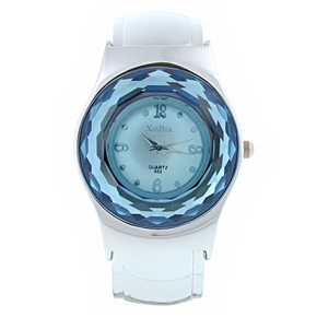 BuySKU58133 XinHua QUARTZ-622 Metal and Artificial Gem Woman Watch Bracelet Quartz Watch Wrist Watch (Blue)