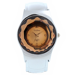 BuySKU58136 XinHua QUARTZ-622 Metal and Artificial Gem Woman Watch Bracelet Quartz Watch Wrist Watch (Brown)