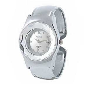 BuySKU58135 XinHua QUARTZ-622 Metal and Artificial Gem Woman Watch Bracelet Quartz Watch Wrist Watch (Silver)