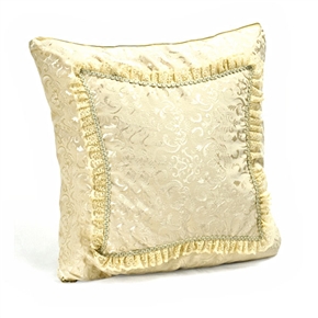 BuySKU59527 Zippered Style Car Thin Quilt Square Shape Pillow with Embroidery Pattern (Khaki)