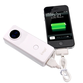 BuySKU67290 ipega PG-IH193 5800mAh Digital Display Battery Charger with 2 USB Outputs for iPad /iPhone /Cellphone /PSP /NDSi (White)