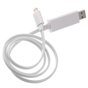 BuySKU69973 0.8M Visible Flowing Current EL Light Style 8-pin USB Snyc Data & Charging Cable for iPhone 5 /iPad mini (White)