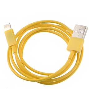 BuySKU69929 1M 8-pin USB Sync Data & Charging Cable for iPhone 5 /iPad mini /iPad 4 (Yellow)